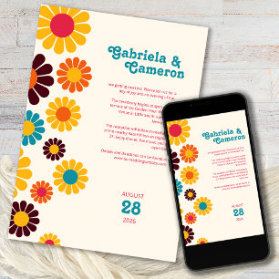 Convite Noiva Daisy Cor Retro Ousada