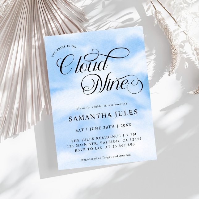 Convite Noiva De Aquarela Está No Chá de panela Nine Da Nu (Criador carregado)