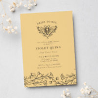 Noiva de Bee Vintage Chá de panela de flor selvage