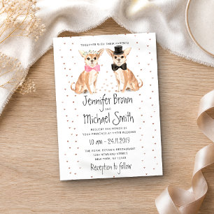 Convite Noiva de Cachorro Chihuahua Casamento Noivo