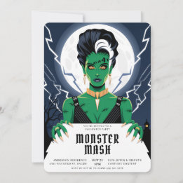 Convite Noiva de Halloween do Monstro de Frankenstein