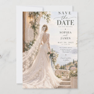 Convite Noiva de Lakeview Floral Save the Date