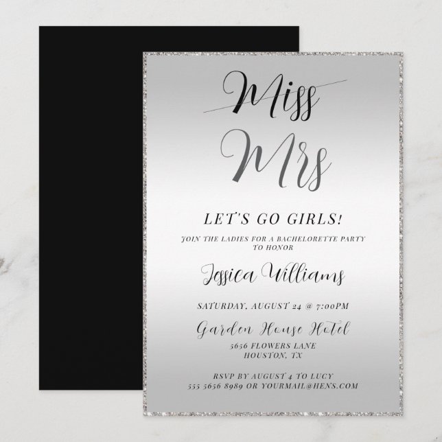 Convite Noiva de Prata (Frente/Verso)