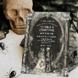 Convite Noiva do Esqueleto Gótico e Casamento de noivos<br><div class="desc">Escuro e Moody "Até que a morte nos separe" convites de casamento Gótico com noiva e esqueletos nobres. Possui uma noiva esquelética com buquê floral branco e noivo em um corredor gótico e oval assombrado. Perfeito para o Dia das Bruxas, dia dos mortos, "a morte nos parte", noite sob as...</div>