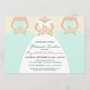 Convite Noiva e Bridesmaids Bridal Luncheon Invite (menta)