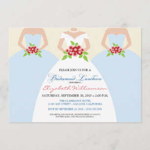 Convite Noiva e Bridesmaids Bridal Luncheon Invite (neblin