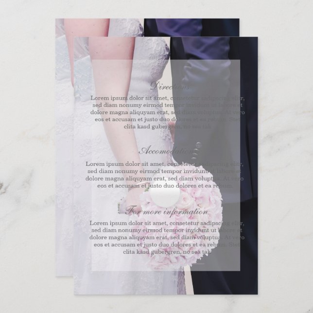 Convite Noiva e Casamento de noiva (Frente/Verso)