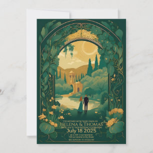 Convite Noiva e noiva com cabelo castanho