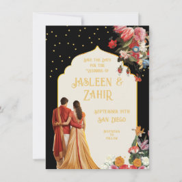 Convite Noiva e noiva índios salvam a data