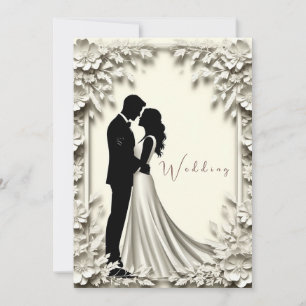 Convite Noiva E Noivo Abraçam A Decoração De Casamento