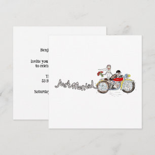Convite Noiva e Noivo de Moto Casamento Noturno