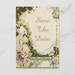 Convite Noiva e Noivo Vintage Chic Casamento Salve a Data