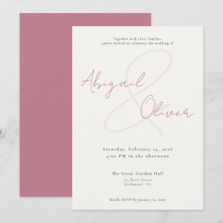 Convite Noiva Elegante & Minimal | Casamento Moderno & Sim
