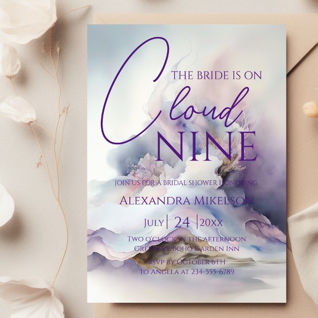 Convite Noiva Está Na Nuvem Nove Bachelorette Weekend Part (Criador carregado)