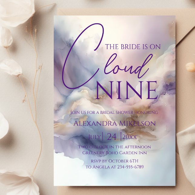 Convite Noiva Está Na Nuvem Nove Bachelorette Weekend Part (Criador carregado)