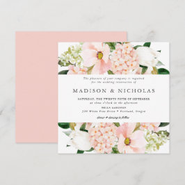 Convite Noiva Floral Beijo de Primavera Quadrado