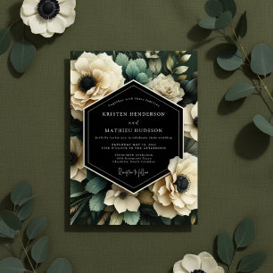 Convite Noiva Floral Botânica Creme