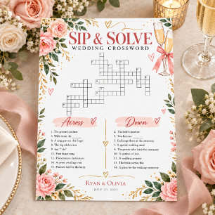 Convite Noiva Floral Casamento Cruzadinha Bebendo & Resolv