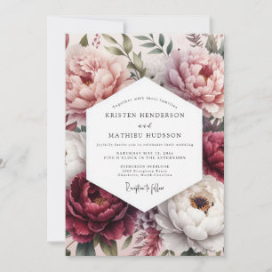 Convite Noiva Floral Rosa Encantado Casamento