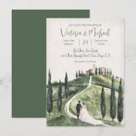 Convite Noiva italiana e noiva chipre hillside