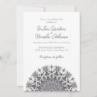 Noiva Mandala Abstrata Retro Off Branco Giz