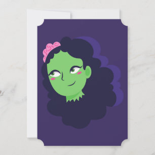Convite noiva monstro de zombie de halloween morta