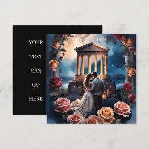 Convite Noiva & Noivo Lindos em Pé ao Lado do Mar