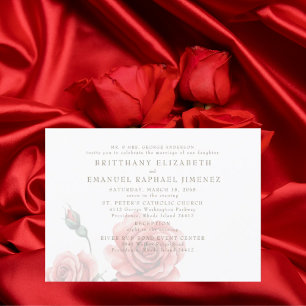 Convite Noiva Pais 2 Local Casamento Rosas Vermelhas