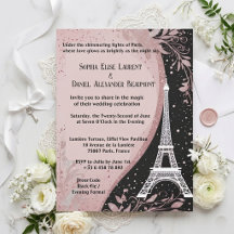 Noiva Romântica Prateada Noite Parisiense Rosa Cor