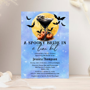 Convite Noiva Spooky Em Um Chá de panela Tini Bit Martini