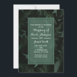 Convite Noiva Tropical Folhas Chic Verde e Preto<br><div class="desc">Personalize do jeito que você quiser</div>