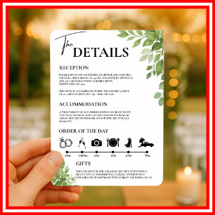 Convite Noiva Verde Sage Ordem do Dia Casamento