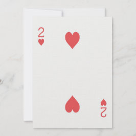 Convite Noivado 2 do Hearts Playing Card Las Vegas