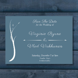 Convite Noivado Blue Dusty Save The Date