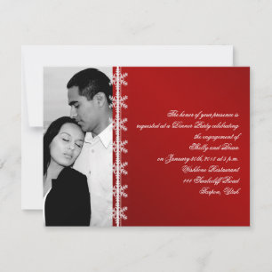 Convite Noivado Casamento no inverno de Floco de Neve Bran