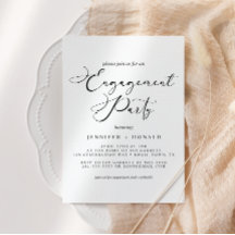 Noivado Casamento Roteiro Simples Moderno Preto