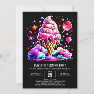 Convite Noivado da Garota Sorvete Imprimível da Sweet Wate