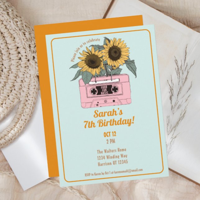 Convite Noivado das Raparigas Musicais dos anos 80 (Criador carregado)