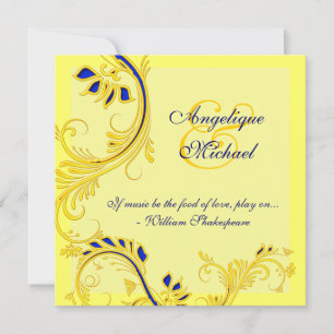 Convite noivado de aniversário de casamento azul