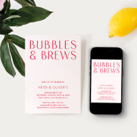 Noivado de Bolhas e Bolhas Vermelhos e Rosa Modern