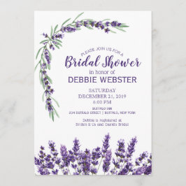Convite Noivado de Casamento com Flor Lilac Lavanda Roxa
