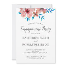 Noivado De Casamento De Aquarela De Flores Rosa El