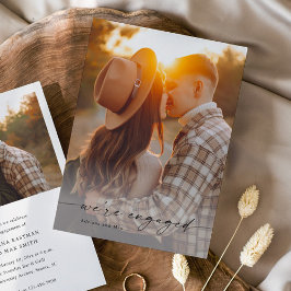 Convite Noivado de Casamento de Foto Simples Script 2