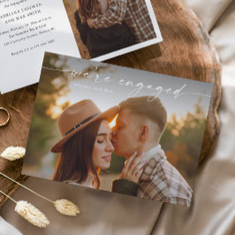 Convite Noivado de Casamento de Foto Simples Script 2