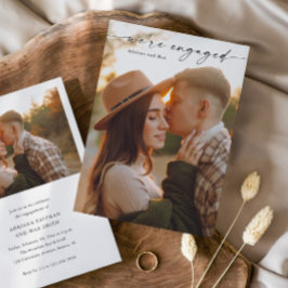 Convite Noivado de Casamento de Foto Simples Script 2