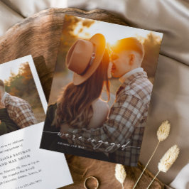 Convite Noivado de Casamento de Foto Simples Script 2