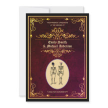 Noivado de Casamento do Esqueleto do Gótico Vintag