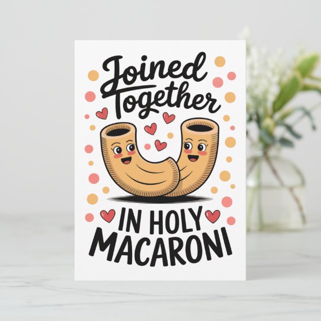 Convite Noivado de Casamento Engraçado (Em pé/Frente)