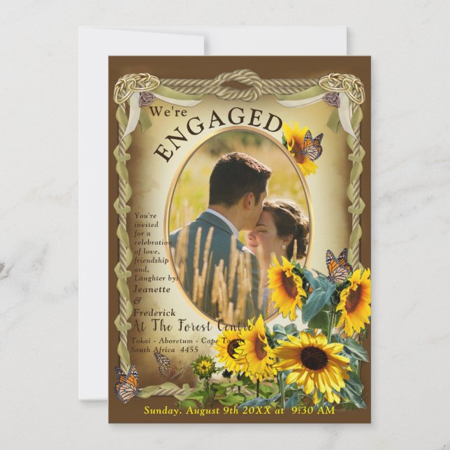 Convite Noivado de Celebração de casando (Frente)