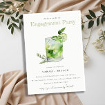 Convite Noivado de coquetel Margarita Verde Elegante<br><div class="desc">Elegante Watercolor Fruity Cocktail Coleção de Tema de Cocktail.- É uma elegante guincheira real Ilustração de coquetel pastel, cercado de ervas e plantas verdes perfeitas para as suas festas temáticas de cocktail. É muito fácil personalizar, com seus detalhes pessoais. Se você precisar de outro produto ou personalização correspondente, por gentileza,...</div>